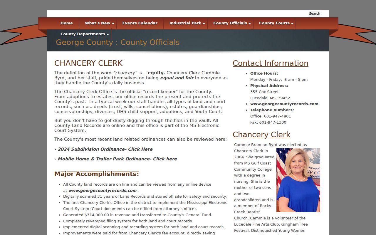 George County Chancery Clerk official page