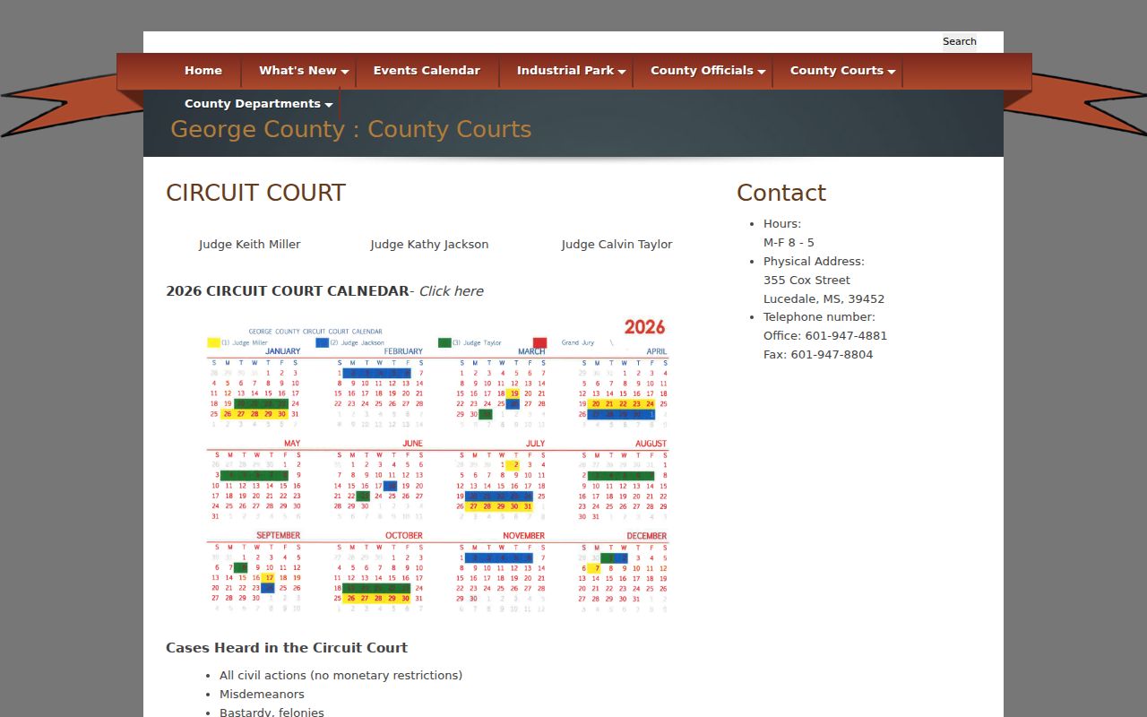George County Circuit Court official page