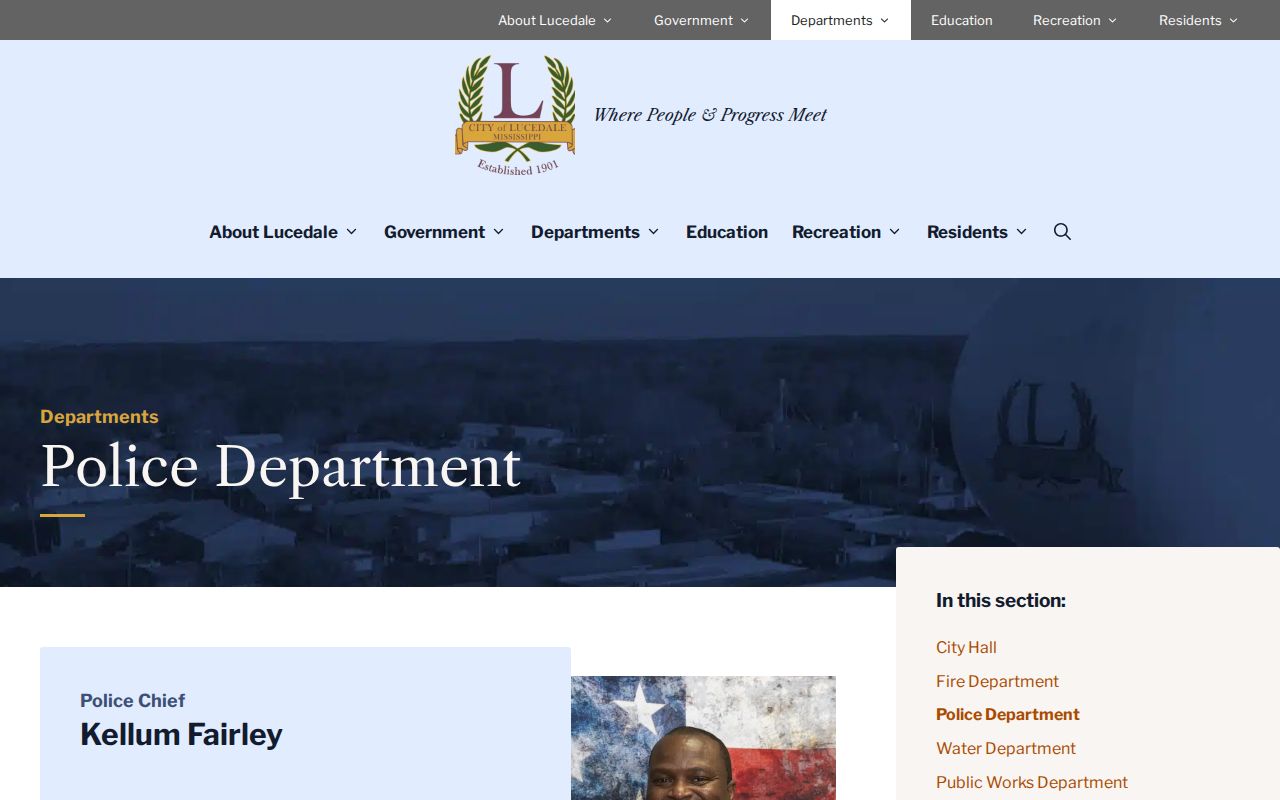 Lucedale Police Department official page